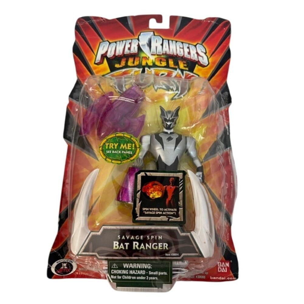 2008 Power Rangers Jungle Fury Savage Spin Bat Ranger New Sealed As Is